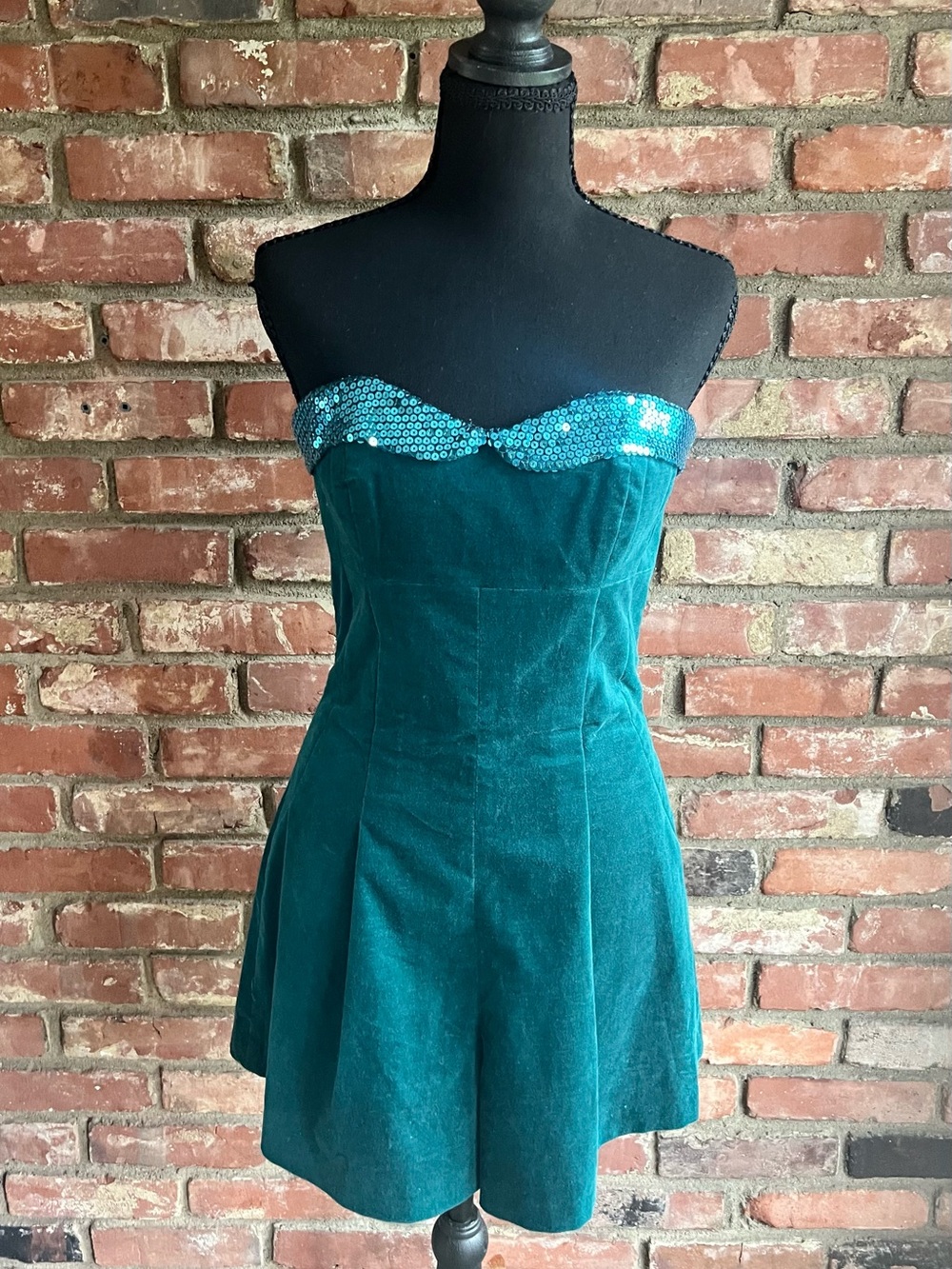 Betsey Johnson Velvet Romper